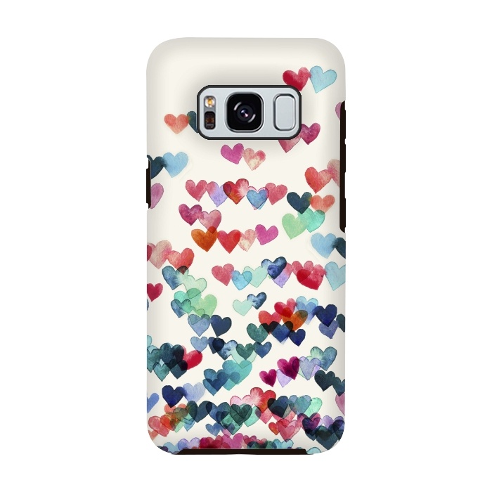 Galaxy S8 StrongFit Heart Connections a watercolor painting by Micklyn Le Feuvre