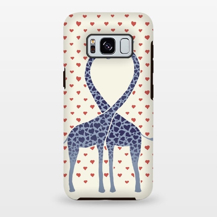 Galaxy S8 plus StrongFit Giraffes in Love a Valentine's Day illustration by Micklyn Le Feuvre
