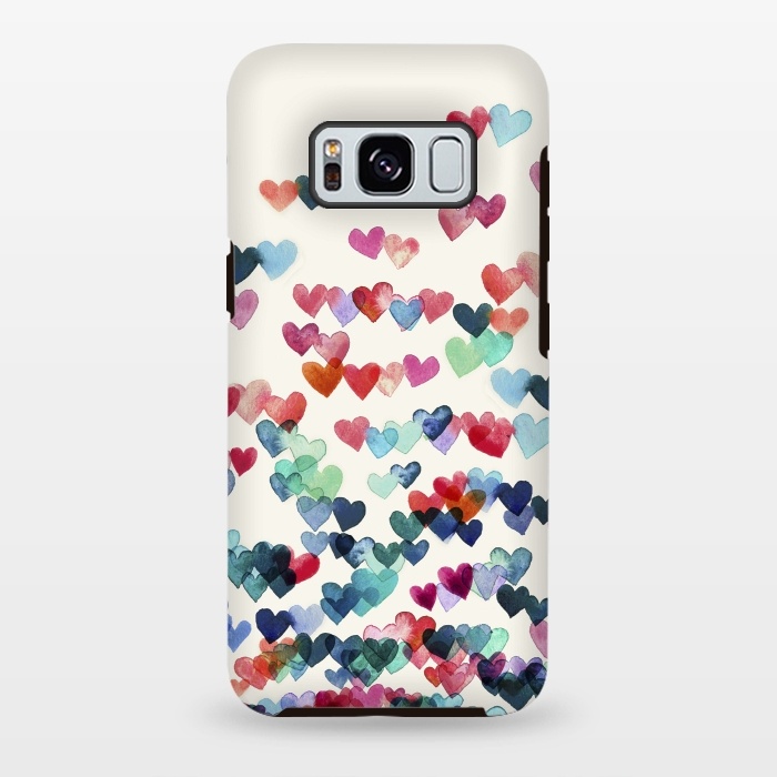 Galaxy S8 plus StrongFit Heart Connections a watercolor painting by Micklyn Le Feuvre