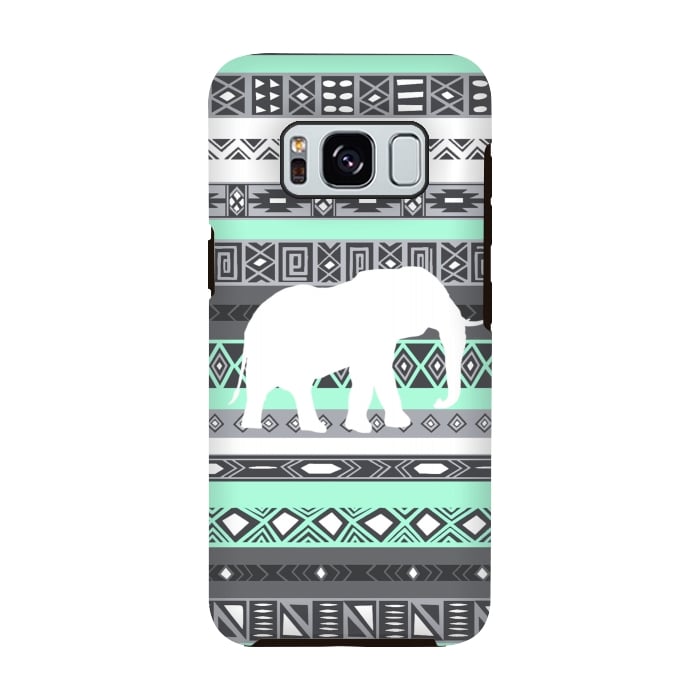 Galaxy S8 StrongFit Tiffany Elephant Aztec by Rex lambo