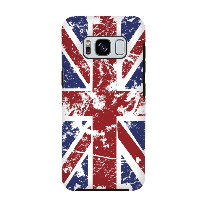 Galaxy S8 StrongFit Grunge UK Flag  by Sitchko