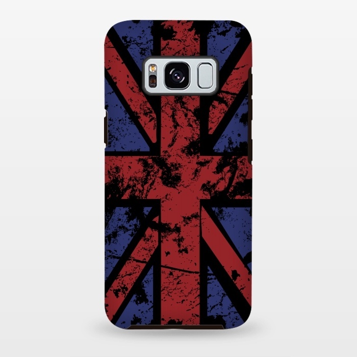 Galaxy S8 plus StrongFit Grunge UK Flag Black by Sitchko