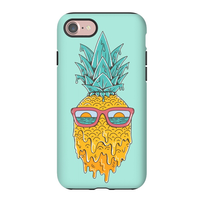iPhone 7 StrongFit Pineapple Summer Blue by Coffee Man