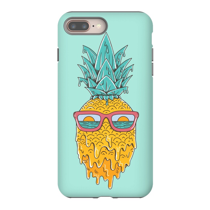 iPhone 7 plus StrongFit Pineapple Summer Blue by Coffee Man