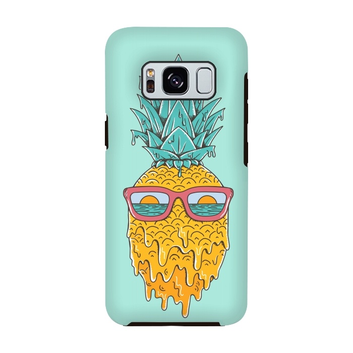 Galaxy S8 StrongFit Pineapple Summer Blue by Coffee Man