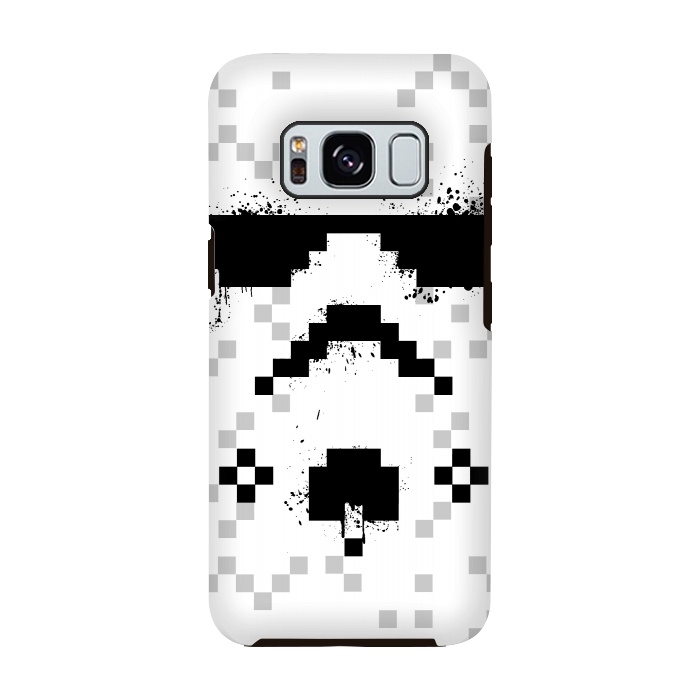 Galaxy S8 StrongFit 8-bit Trooper - Black by Sitchko