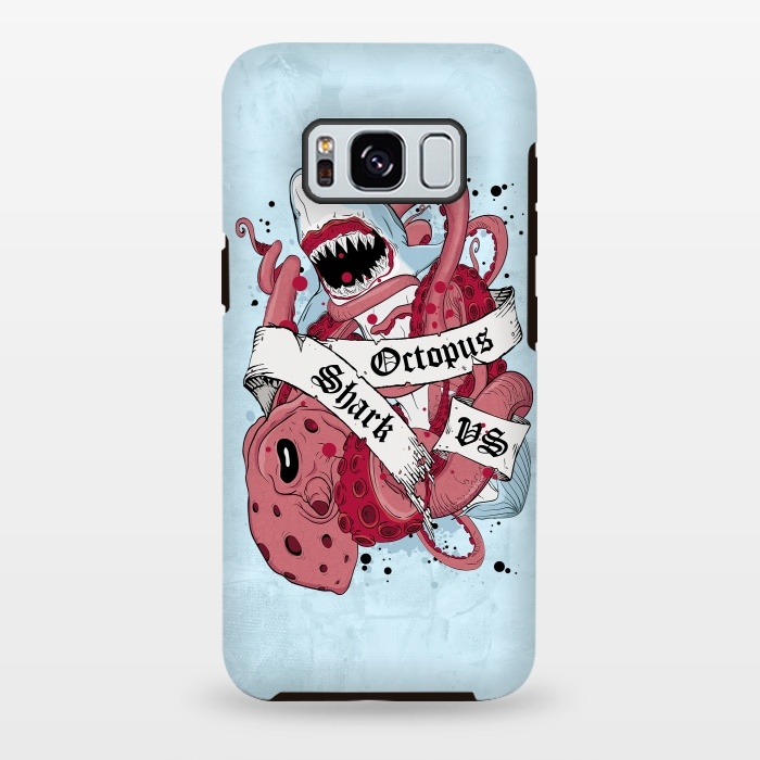 Galaxy S8 plus StrongFit Shark vs Octopus by Sitchko
