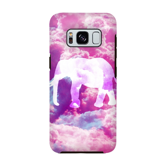 Galaxy S8 StrongFit Elephant on Pink Purple Clouds by Girly Trend