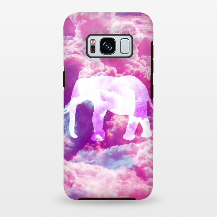 Galaxy S8 plus StrongFit Elephant on Pink Purple Clouds by Girly Trend