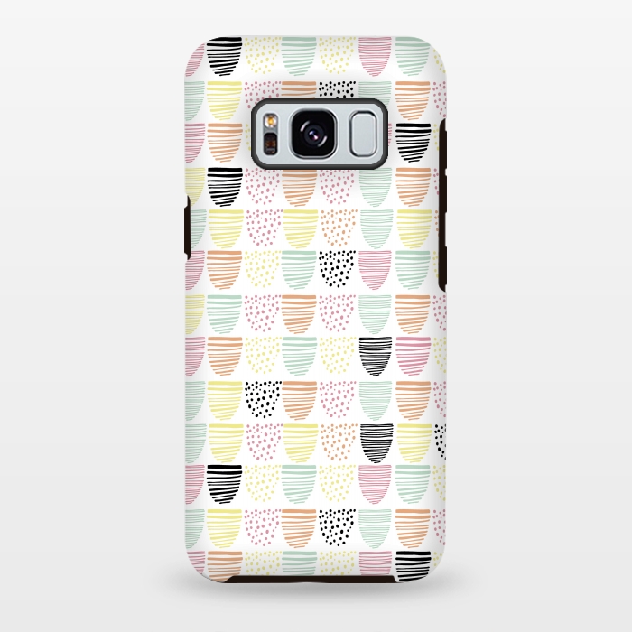 Galaxy S8 plus StrongFit Scandi Doodle by Alice Perry Designs