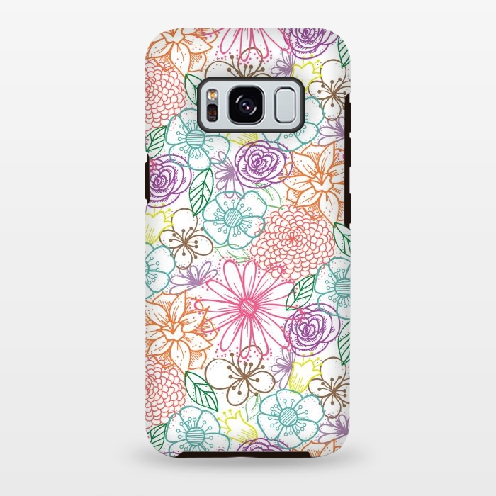 Galaxy S8 plus StrongFit Bright Floral by TracyLucy Designs