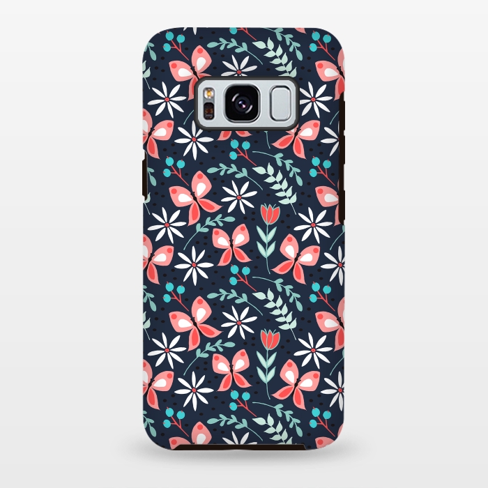 Galaxy S8 plus StrongFit Midnight Butterfly by Dunia Nalu