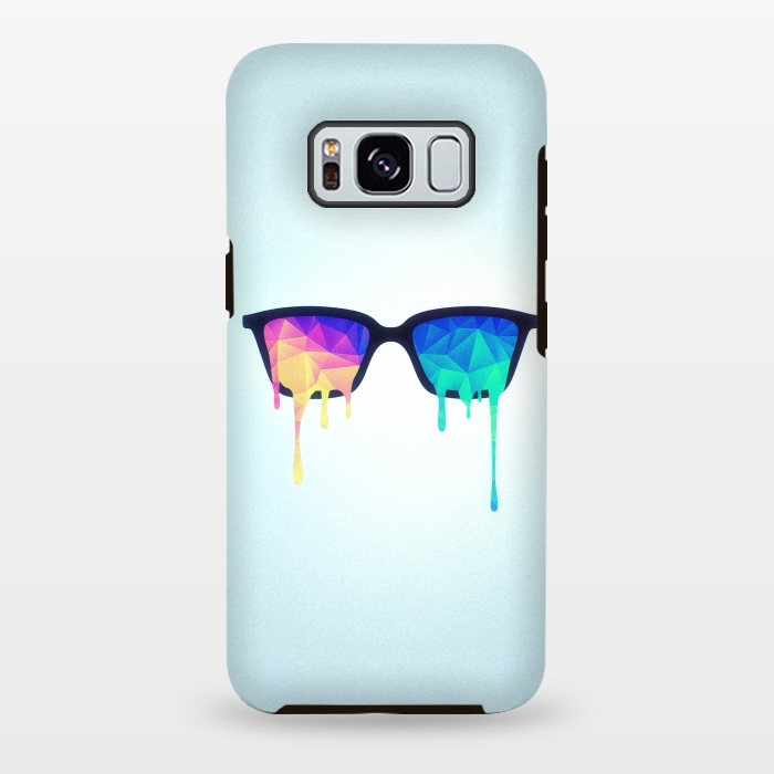 Galaxy S8 plus StrongFit Psychedelic Nerd Glasses with Melting lsdtrippy by Philipp Rietz