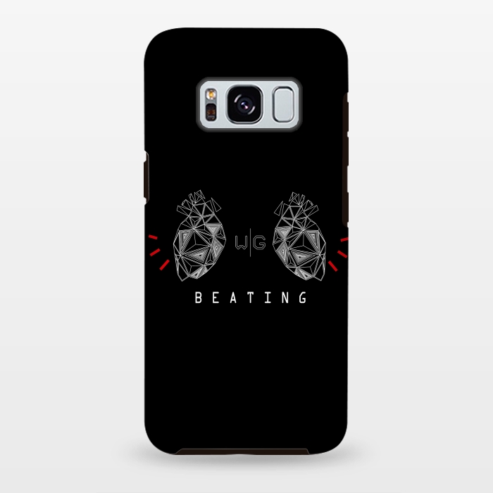 Galaxy S8 plus StrongFit Hearts Black Capicúa by W-Geometrics
