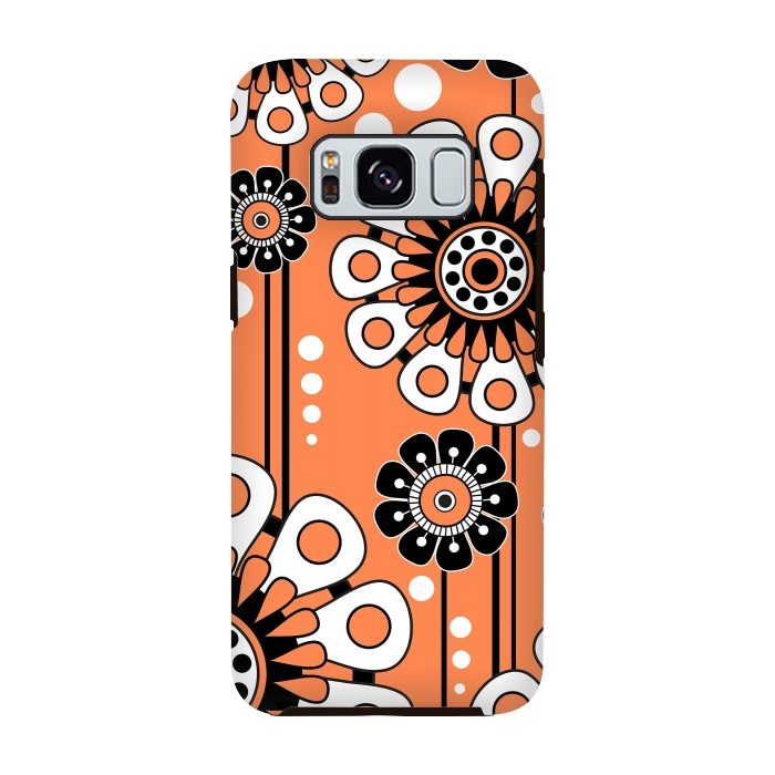 Galaxy S8 StrongFit Orange Flowers by Shelly Bremmer