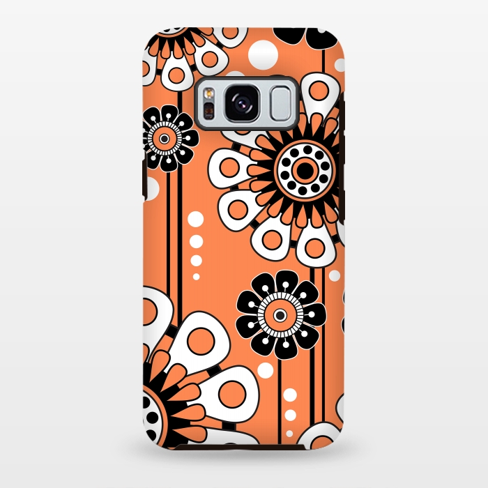 Galaxy S8 plus StrongFit Orange Flowers by Shelly Bremmer