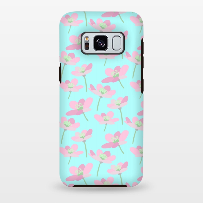 Galaxy S8 plus StrongFit Pastel Floral by Leska Hamaty