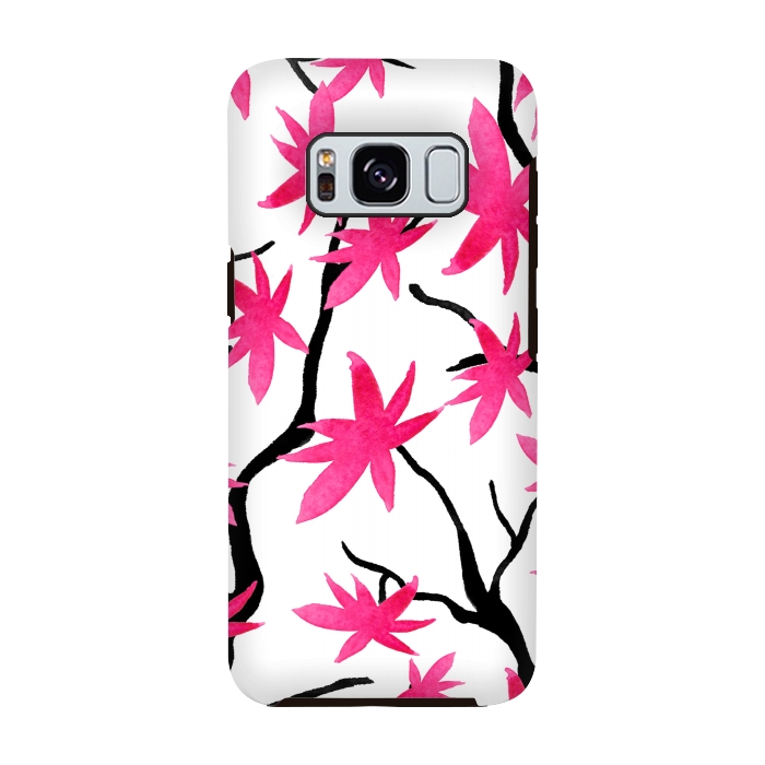 Galaxy S8 StrongFit Pink Blossoms by Amaya Brydon