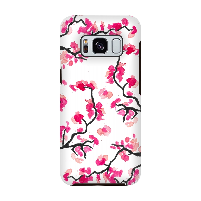 Galaxy S8 StrongFit Japanese Cherry Blossoms by Amaya Brydon
