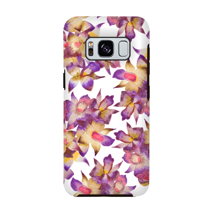 Galaxy S8 StrongFit Vintage Floral by Amaya Brydon