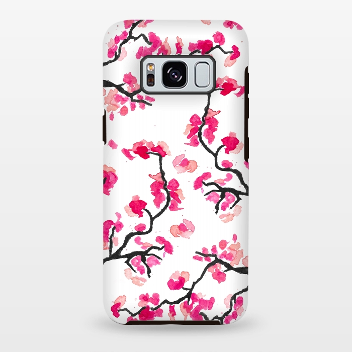 Galaxy S8 plus StrongFit Japanese Cherry Blossoms by Amaya Brydon