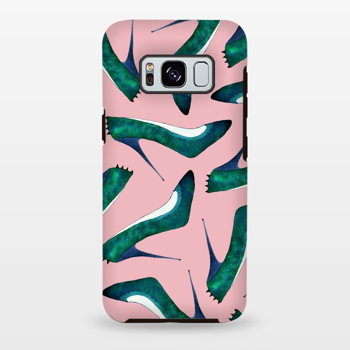 Galaxy S8 plus StrongFit Green With Envy Pink by Amaya Brydon