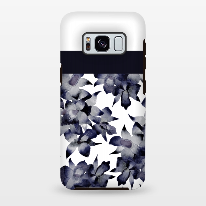 Galaxy S8 plus StrongFit Floral Block by Amaya Brydon