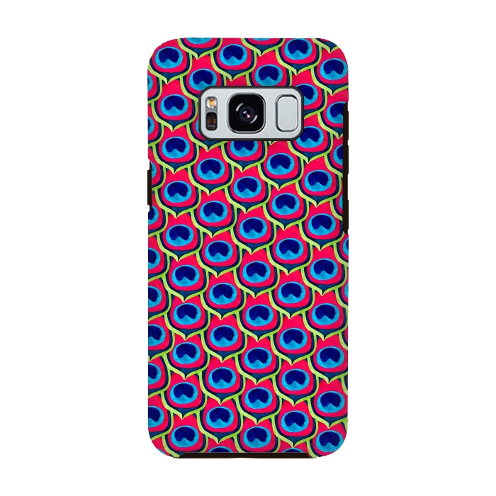 Galaxy S8 StrongFit Retro Peacock by Amaya Brydon