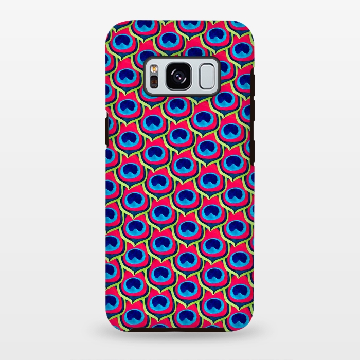 Galaxy S8 plus StrongFit Retro Peacock by Amaya Brydon