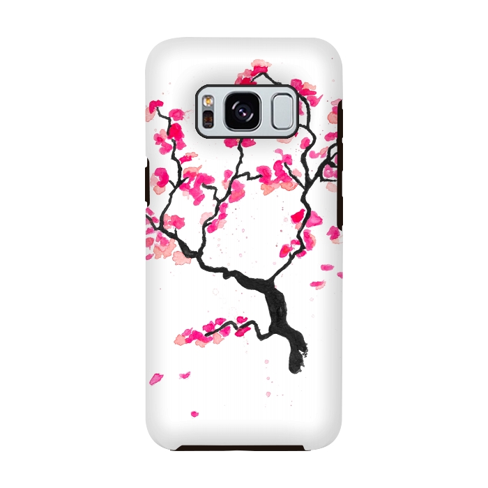 Galaxy S8 StrongFit Cherry Blossoms by Amaya Brydon