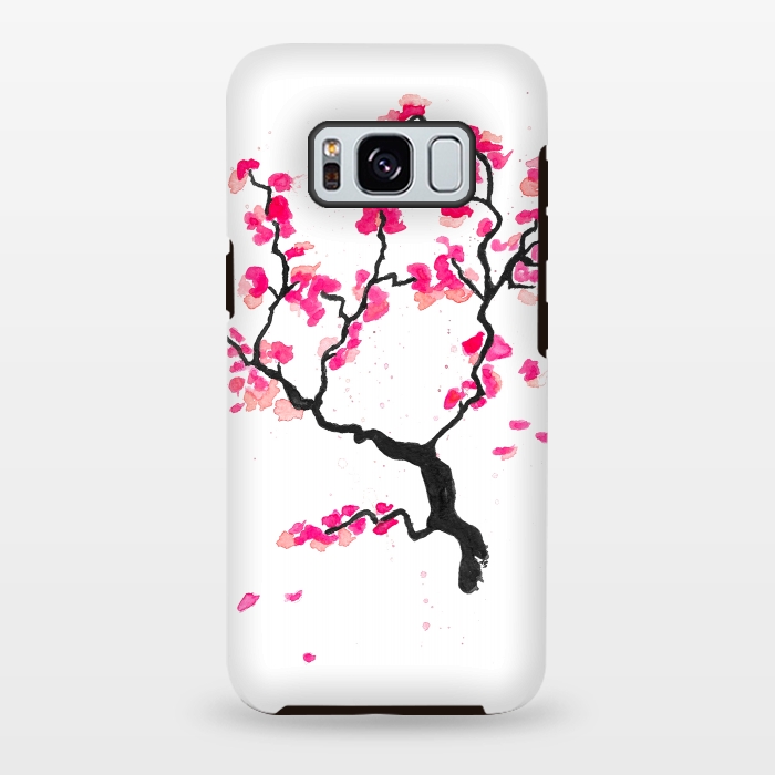 Galaxy S8 plus StrongFit Cherry Blossoms by Amaya Brydon
