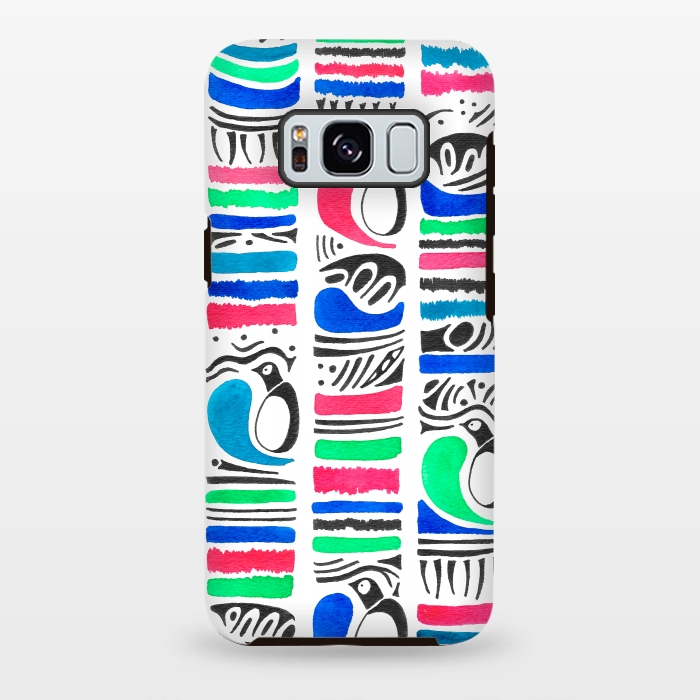 Galaxy S8 plus StrongFit Penguin Tribe by Amaya Brydon