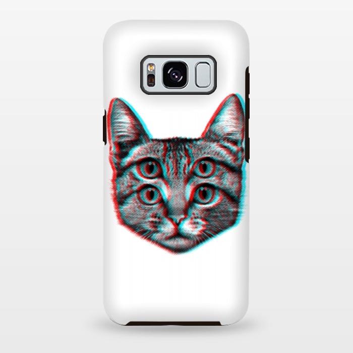 Galaxy S8 plus StrongFit 3D Cat by Mitxel Gonzalez
