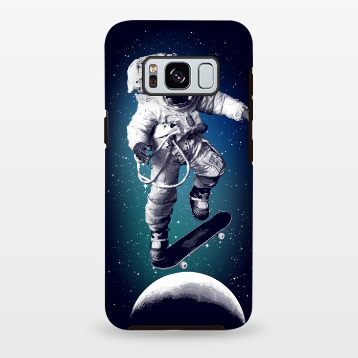 Galaxy S8 plus StrongFit Skateboarding astronaut by Mitxel Gonzalez