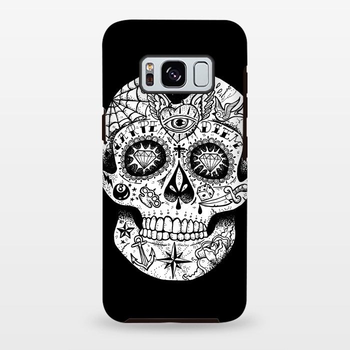 Galaxy S8 plus StrongFit Tattooed Skull by Mitxel Gonzalez