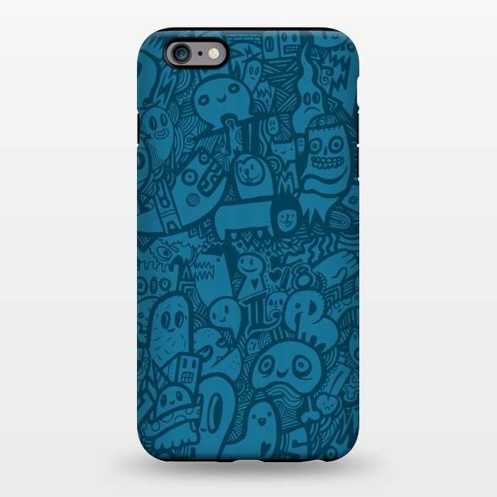 iPhone 6/6s plus StrongFit Blue Doodle by Wotto