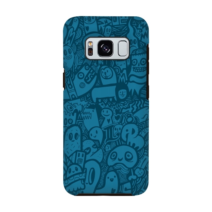 Galaxy S8 StrongFit Blue Doodle by Wotto