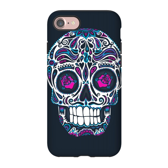 iPhone 7 StrongFit Calavera IV Neon  by Wotto
