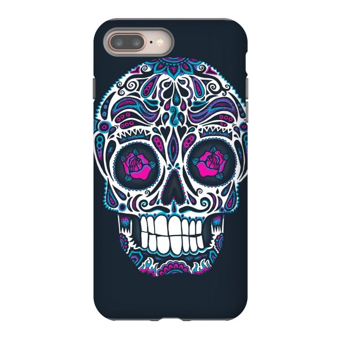 iPhone 7 plus StrongFit Calavera IV Neon  by Wotto
