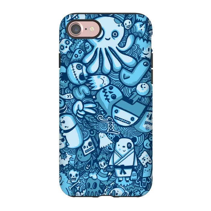 iPhone 7 StrongFit Raindrops and Doodles by Wotto