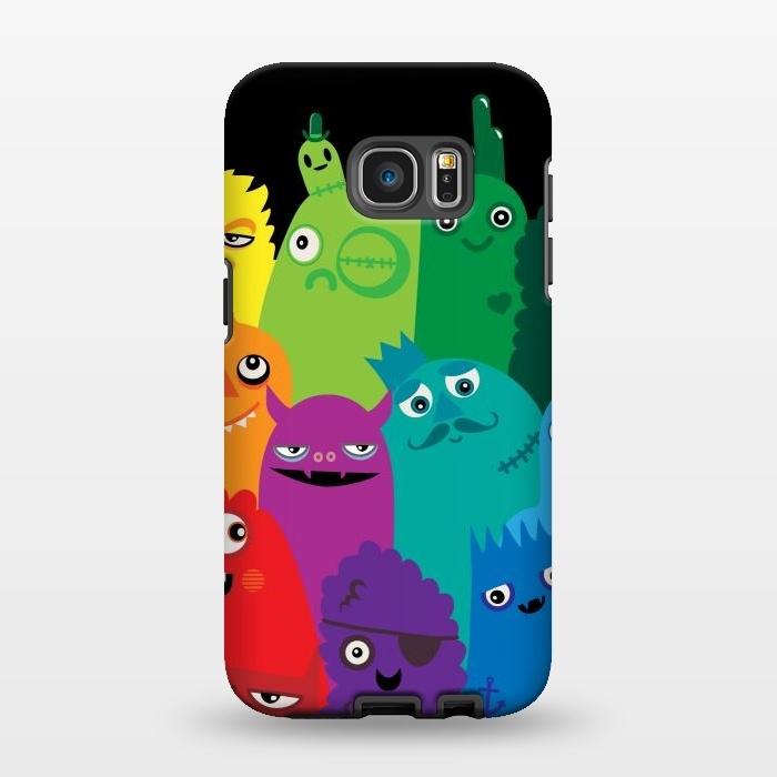 Galaxy S7 EDGE StrongFit Phone full of Monsters by Wotto