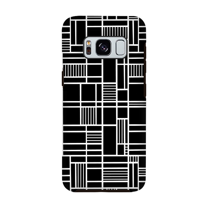 Galaxy S8 StrongFit Map Outline Black 45 White by Project M