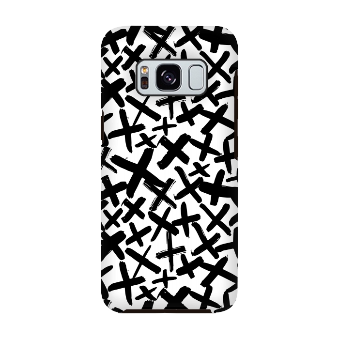 Galaxy S8 StrongFit Black and white kisses by Laura Grant