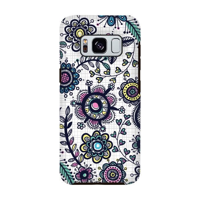 Galaxy S8 StrongFit linea floral by Laura Grant