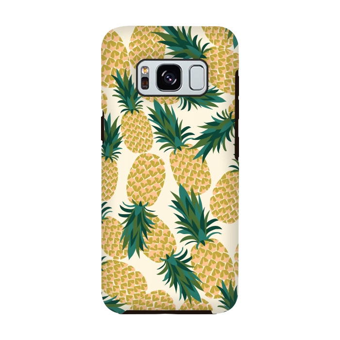 Galaxy S8 StrongFit Pineapples by Laura Grant