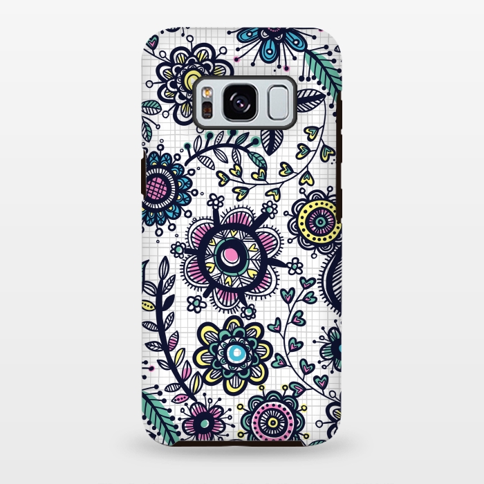 Galaxy S8 plus StrongFit linea floral by Laura Grant