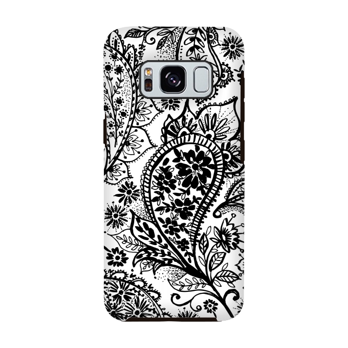 Galaxy S8 StrongFit Ink paisley by Laura Grant