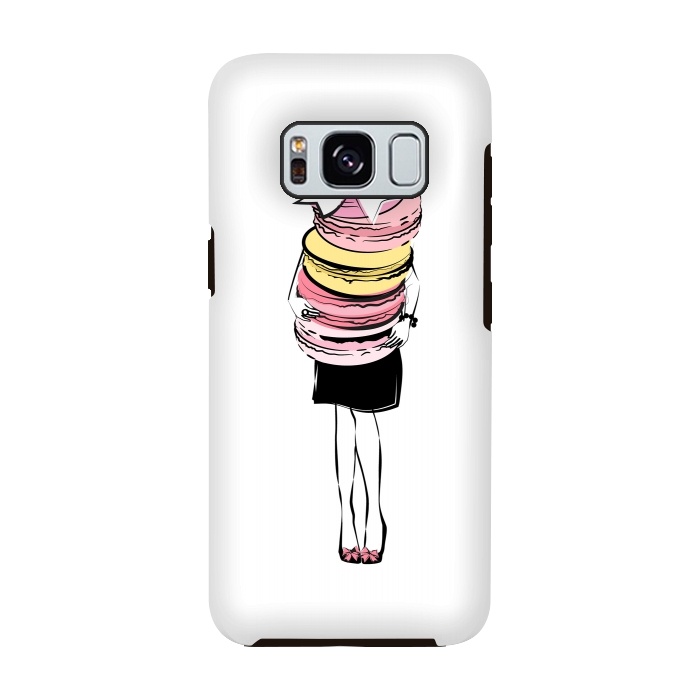Galaxy S8 StrongFit I love Macarons by Martina