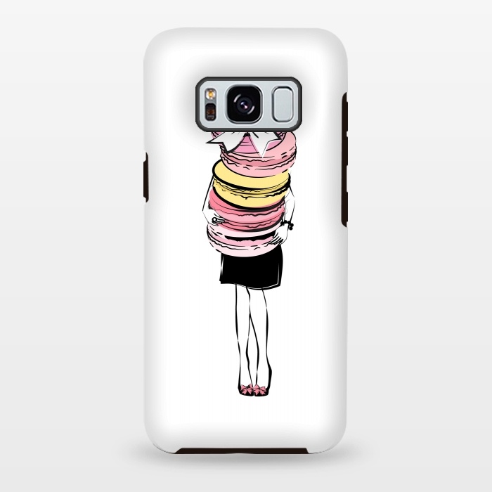 Galaxy S8 plus StrongFit I love Macarons by Martina