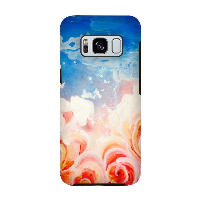 Galaxy S8 StrongFit Peachy Roses by ANoelleJay